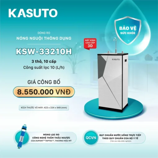 Máy lọc nước nóng nguội Kasuto KSW-33210H